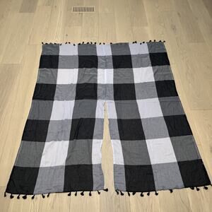 2015/2016 Black/Grey/White LULULEMON Sun to Moon Tassle Scarf